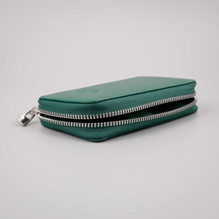 Saffiano Zip Case – Skladné kožené pouzdro na hodinky se zipem