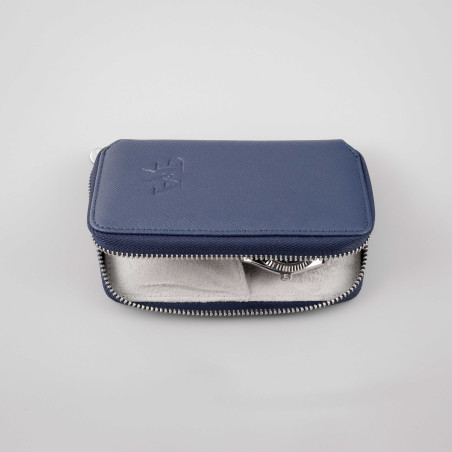 Saffiano Zip Case – Skladné kožené pouzdro na hodinky se zipem