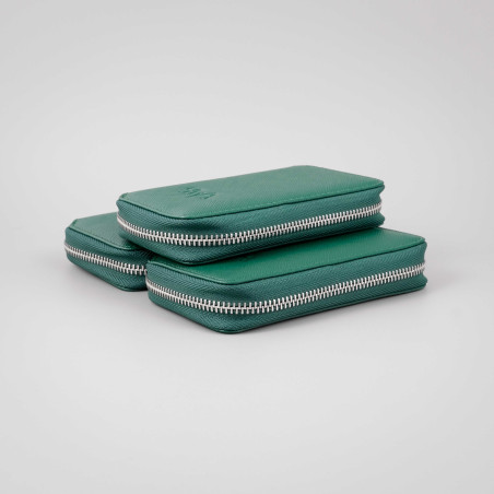 Saffiano Zip Case – Skladné kožené pouzdro na hodinky se zipem