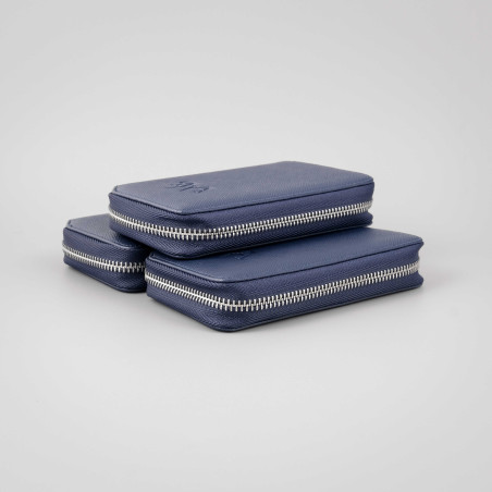Saffiano Zip Case – Skladné kožené pouzdro na hodinky se zipem