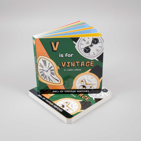 Illustrated ABC of vintage watches. Unique gift for fans of horological history.