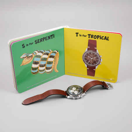 Illustrated ABC of vintage watches. Unique gift for fans of horological history.